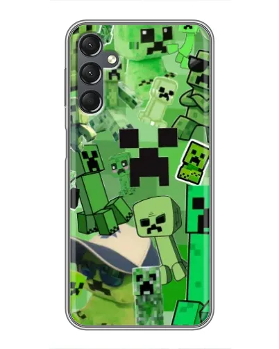 Чехол для Samsung Galaxy A25 (A256) с картинкой «Криперы Minecraft»