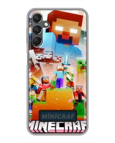 Чехол для Samsung Galaxy A25 (A256) с картинкой «Minecraft герои игры»