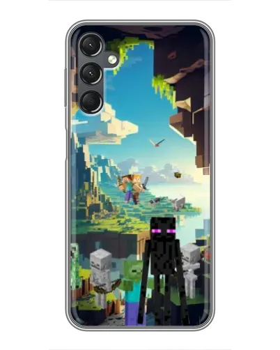 Чехол для Samsung Galaxy A25 (A256) с картинкой «Эндермен в лесу»
