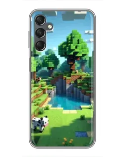 Чехол для Samsung Galaxy A25 (A256) с картинкой «Minecraft летний день»