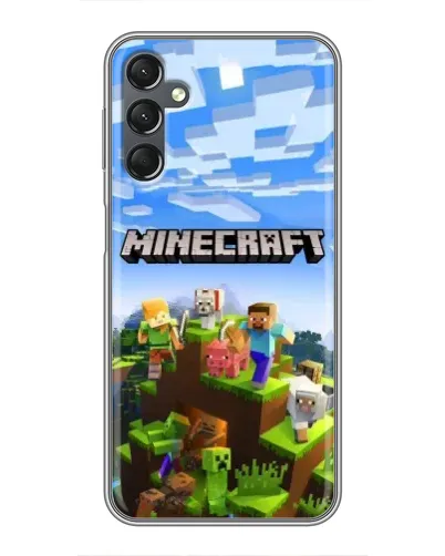 Чехол для Samsung Galaxy A25 (A256) с картинкой «Minecraft классический мир»
