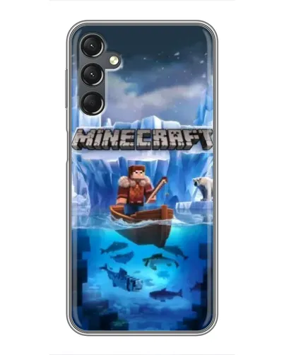 Чехол для Samsung Galaxy A25 (A256) с картинкой «Minecraft ледяной мир»