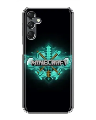 Чехол для Samsung Galaxy A25 (A256) с картинкой «Minecraft Diamond лого»