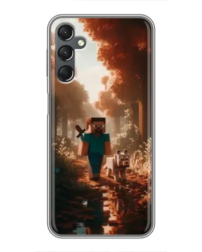 Чехол для Samsung Galaxy A25 (A256) с картинкой «Стив в лесу»