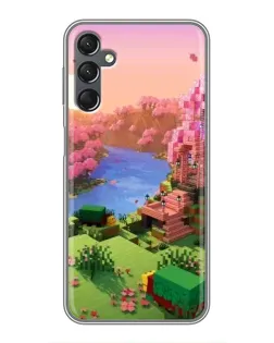 Чехол для Samsung Galaxy A25 (A256) с картинкой «Розовое дерево Minecraft»