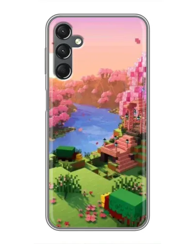 Чехол для Samsung Galaxy A25 (A256) с картинкой «Розовое дерево Minecraft»