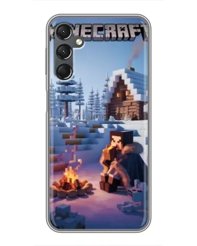 Чехол для Samsung Galaxy A25 (A256) с картинкой «Зимний Minecraft»