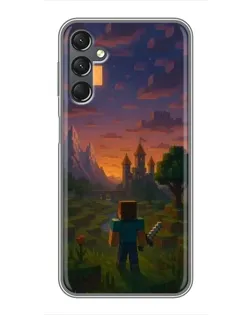 Чехол для Samsung Galaxy A25 (A256) с картинкой «Стив у башни»
