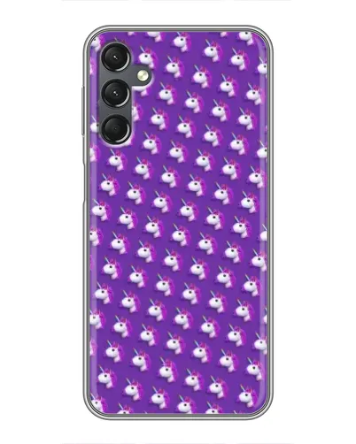 Чехол для Samsung Galaxy A25 (A256) с картинкой «Единороги на фиолетовом»