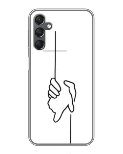 Чехол для Samsung Galaxy A25 (A256) с картинкой «Рука держит» Чехол для Samsung Galaxy A25 (A256) с картинкой «Рука держит»