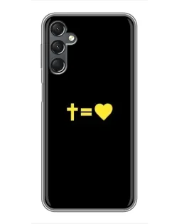 Чехол для Samsung Galaxy A25 (A256) с картинкой «Сердце и Крест» Чехол для Samsung Galaxy A25 (A256) с картинкой «Сердце и Крест»