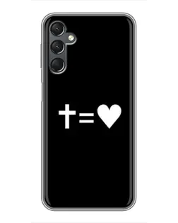 Чехол для Samsung Galaxy A25 (A256) с картинкой «Крест и Сердце» Чехол для Samsung Galaxy A25 (A256) с картинкой «Крест и Сердце»