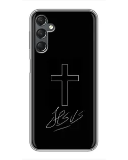 Чехол для Samsung Galaxy A25 (A256) с картинкой «Графический крест Jesus» Чехол для Samsung Galaxy A25 (A256) с картинкой «Графический крест Jesus»