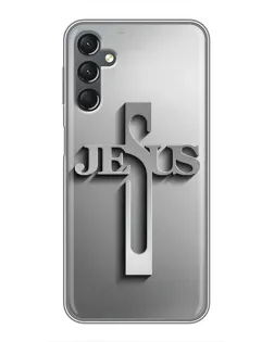 Чехол для Samsung Galaxy A25 (A256) с картинкой «Металлический крест Jesus» Чехол для Samsung Galaxy A25 (A256) с картинкой «Металлический крест Jesus»