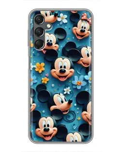 Чехол для Samsung Galaxy A25 (A256) с картинкой «Паттерн Микки и Минни»