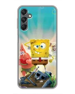 Чехол для Samsung Galaxy A25 (A256) с картинкой «Спанч Боб победитель»