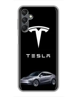 Чехол для Samsung Galaxy A25 (A256) с картинкой «Tesla Model Y»