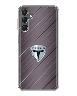 Чехол для Samsung Galaxy A25 (A256) с картинкой «Металлическая текстура Tesla»