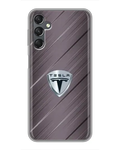 Чехол для Samsung Galaxy A25 (A256) с картинкой «Металлическая текстура Tesla»
