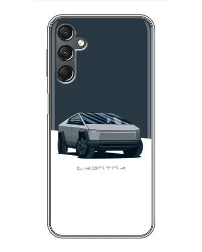 Чехол для Samsung Galaxy A25 (A256) с картинкой «Серебристый Cybertruck Tesla»