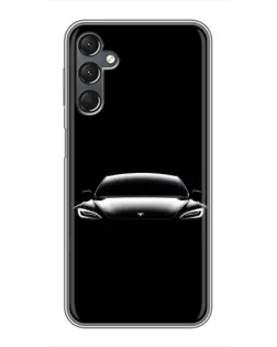 Чехол для Samsung Galaxy A25 (A256) с картинкой «Фары Tesla Night»