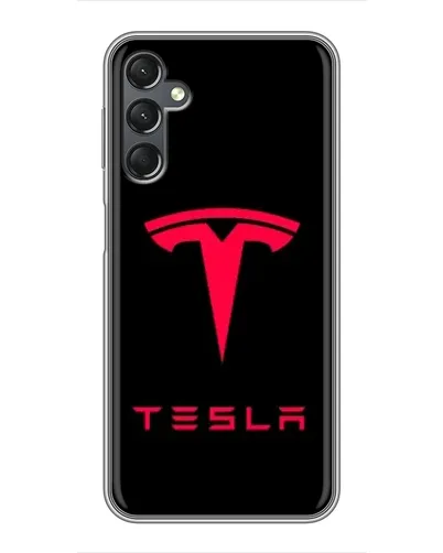 Чехол для Samsung Galaxy A25 (A256) с картинкой «Tesla Red Logo»