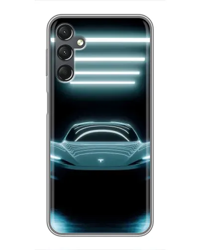 Чехол для Samsung Galaxy A25 (A256) с картинкой «Tesla в неоне»