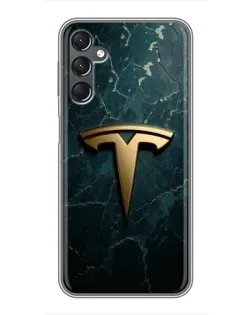 Чехол для Samsung Galaxy A25 (A256) с картинкой «Мраморная Tesla Gold»