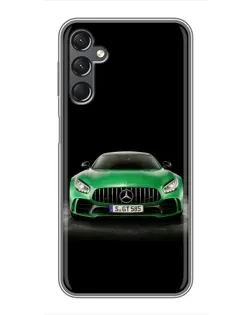 Чехол для Samsung Galaxy A25 (A256) с картинкой «Mercedes — неоновый лого»