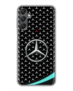Чехол для Samsung Galaxy A25 (A256) с картинкой «Mercedes — бирюзовый акцент»