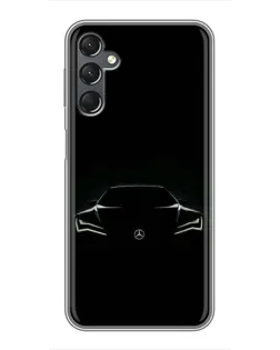 Чехол для Samsung Galaxy A25 (A256) с картинкой «Mercedes — силуэт авто»