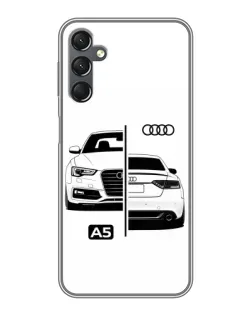 Чехол для Samsung Galaxy A25 (A256) с картинкой «Audi — контрастный дизайн»