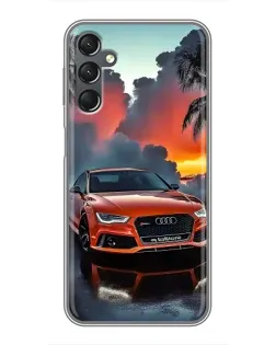 Чехол для Samsung Galaxy A25 (A256) с картинкой «Audi — закат»