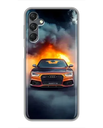Чехол для Samsung Galaxy A25 (A256) с картинкой «Audi в огненном дыму» Чехол для Samsung Galaxy A25 (A256) с картинкой «Audi в огненном дыму»