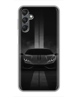 Чехол для Samsung Galaxy A25 (A256) с картинкой «Lamborghini симметрия дорог»