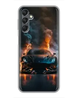 Чехол для Samsung Galaxy A25 (A256) с картинкой «Lamborghini дымная эстетика»
