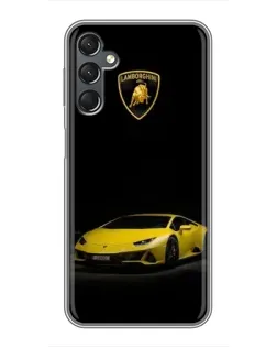 Чехол для Samsung Galaxy A25 (A256) с картинкой «Lamborghini желтый акцент»