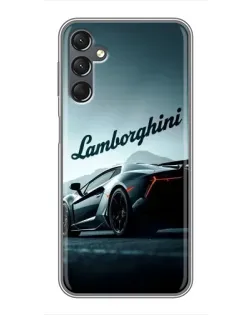 Чехол для Samsung Galaxy A25 (A256) с картинкой «Классическая надпись Lamborghini»