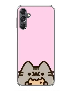 Чехол для Samsung Galaxy A25 (A256) с картинкой «Pusheen и печенье»