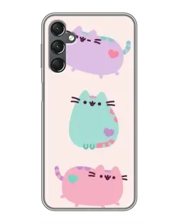 Чохол для Samsung Galaxy A25 (A256) з картинкою «Pusheen тріо»
