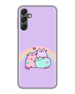 Чохол для Samsung Galaxy A25 (A256) з картинкою «Веселкові Пушини»