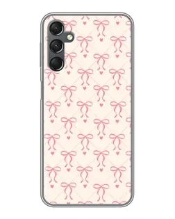 Чехол для Samsung Galaxy A25 (A256) с картинкой «Розовые бантики Coquette»