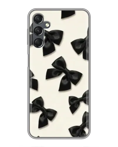 Чехол для Samsung Galaxy A25 (A256) с картинкой «Черные бантики»