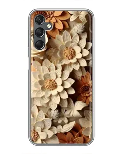 Чехол для Samsung Galaxy A25 (A256) с картинкой «Бежевый флористический декор»