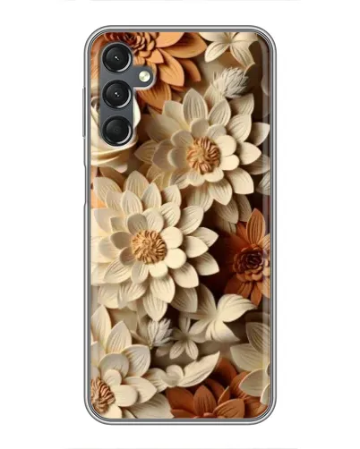 Чехол для Samsung Galaxy A25 (A256) с картинкой «Бежевый флористический декор»