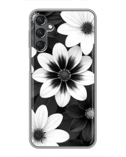 Чехол для Samsung Galaxy A25 (A256) с картинкой «Монохромные астры»