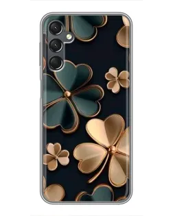 Чехол для Samsung Galaxy A25 (A256) с картинкой «Клевер в золоте»