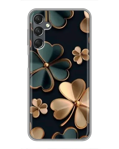 Чехол для Samsung Galaxy A25 (A256) с картинкой «Клевер в золоте»
