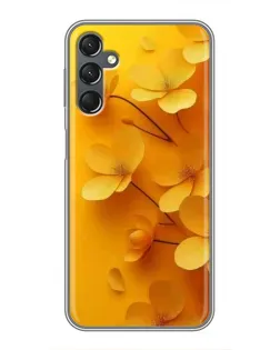 Чехол для Samsung Galaxy A25 (A256) с картинкой «Золотые лепестки»
