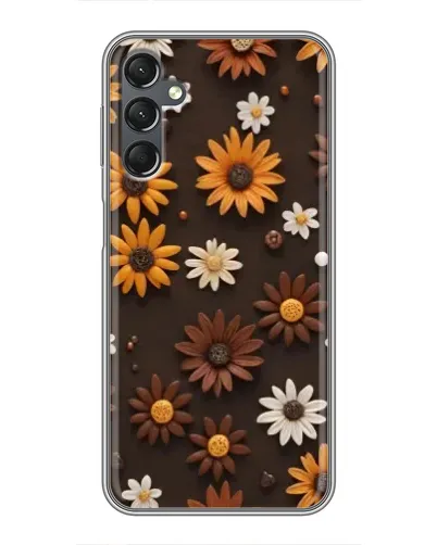 Чехол для Samsung Galaxy A25 (A256) с картинкой «Узор из маленьких подсолнухов»